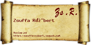 Zsuffa Róbert névjegykártya