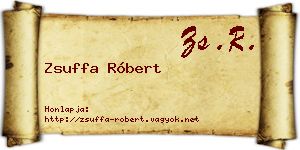 Zsuffa Róbert névjegykártya